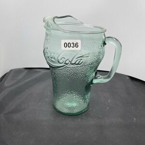 VTG Coca-Cola 64 oz Glass Pitcher USA Mid-Century 1970's - Excellent Condition!
